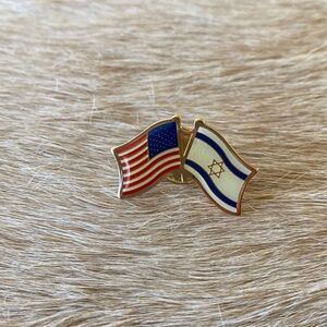 Vintage American Flag - Israel Flag Lapel Pin